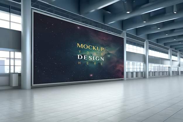 Poster di Billboard all'aeroporto Mockup PSD