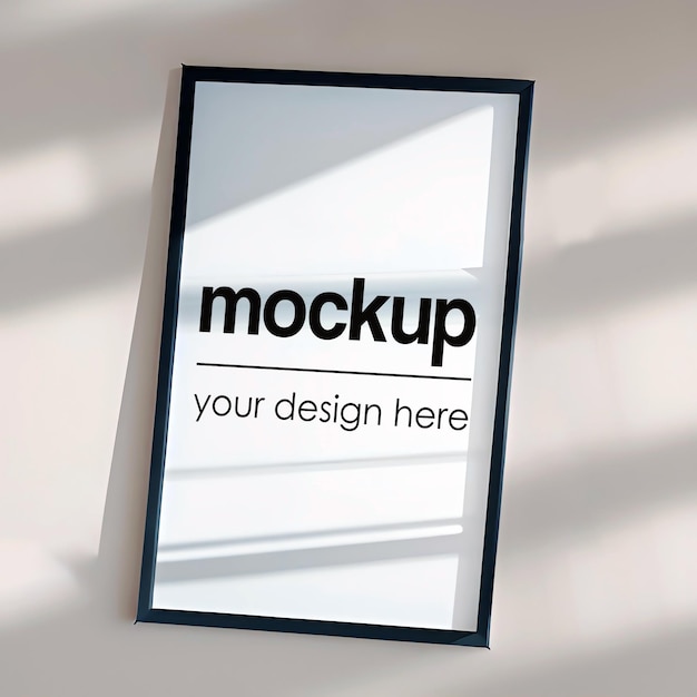 Póster enmarcado Mockup PSD Artwork Showcase Interior Render