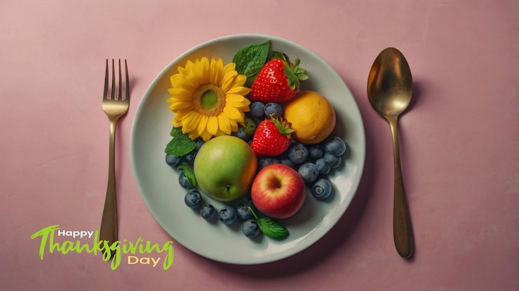 PSD poster de fondo de feliz día de acción de gracias con manzana