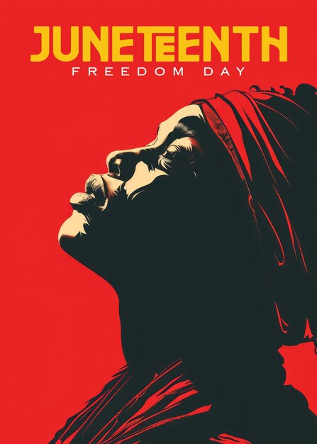 PSD a poster for juneteenth freedom day