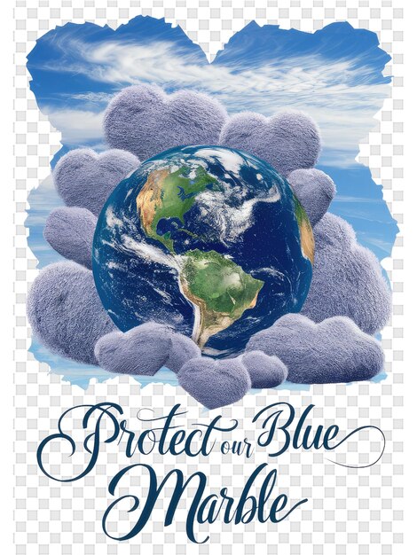 PSD a poster for protection against the earth and the sky