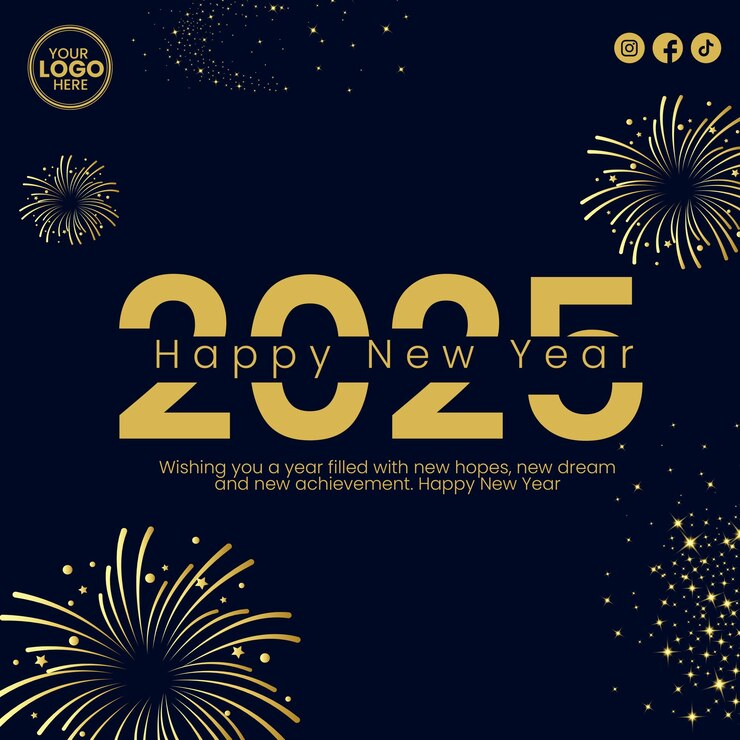 PSD poster for the new year 2025