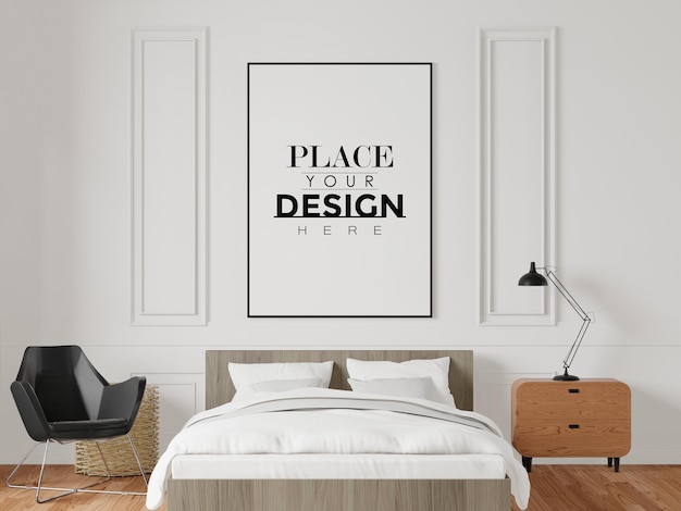 Poster Frame in soggiorno Psd Mockup