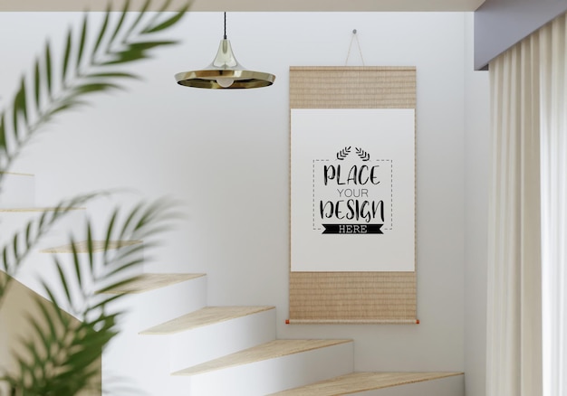 Poster Frame in soggiorno Psd Mockup