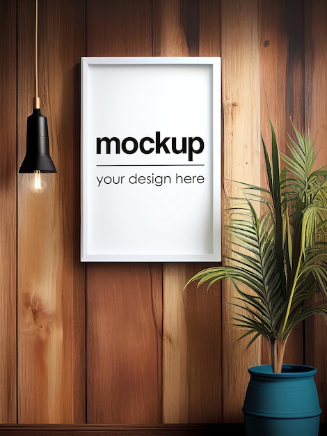 Poster Frame PSD Interior Render Artwork Showcase Template Arte enmarcado contemporáneo