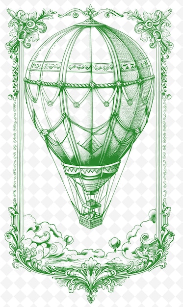 Poster für einen grünen ballon mit einem design, das luft darauf sagt