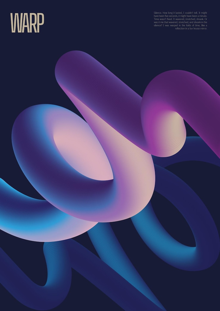 PSD poster gráfico abstrato com gradiente de cores