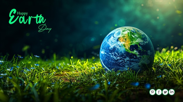 PSD poster gratuito do dia mundial do meio ambiente e da terra nas redes sociais