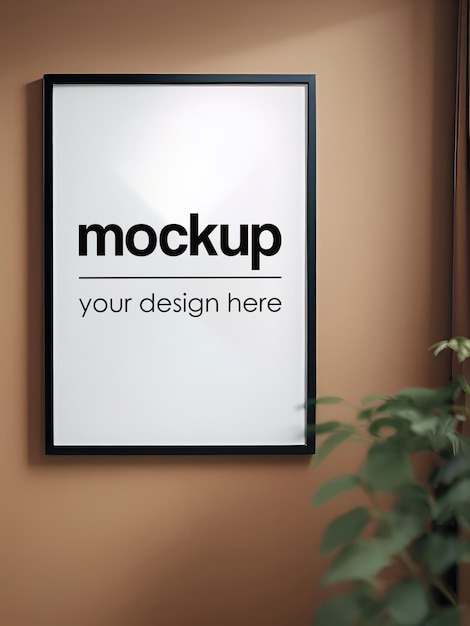 Poster in Cornice Modello di vetrina per opere d'arte Mockup Rendering di interni realistici 3D
