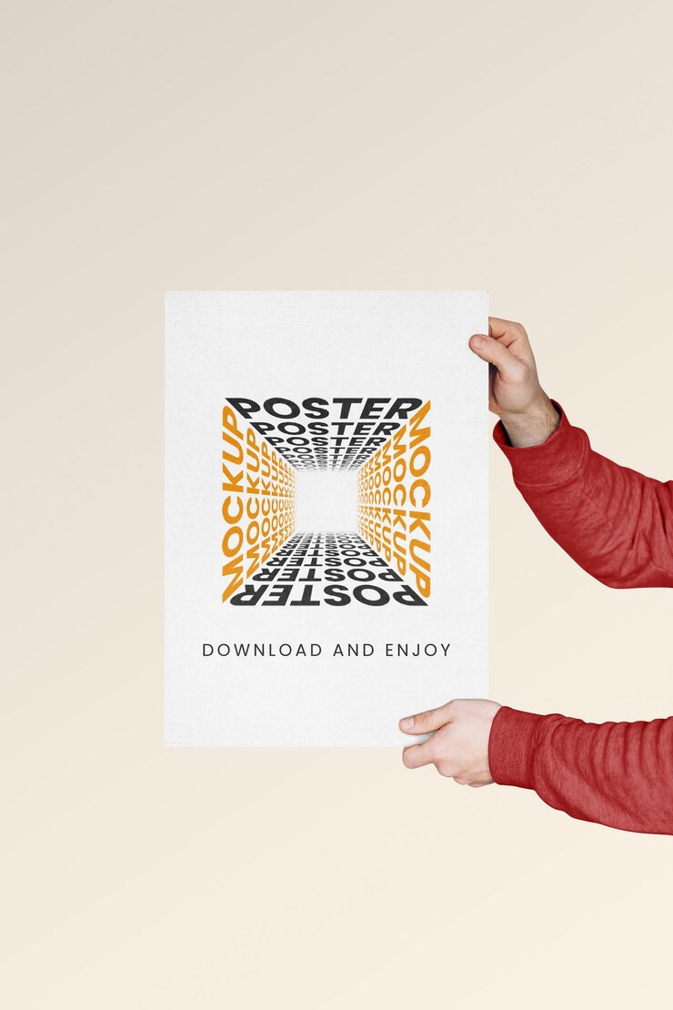PSD poster in mani mockup