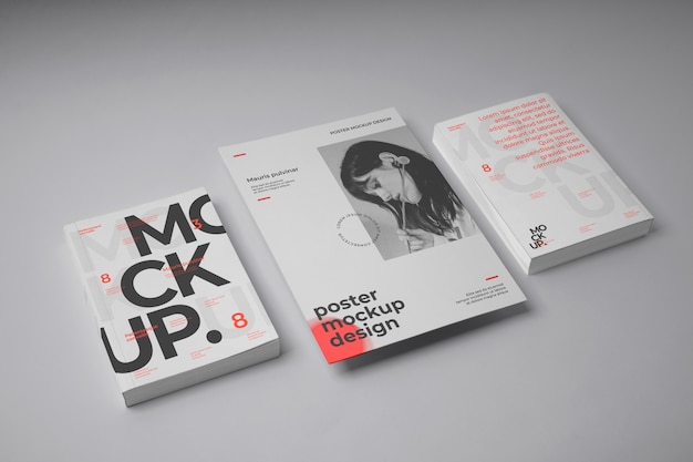 Poster isolato e modello di libro