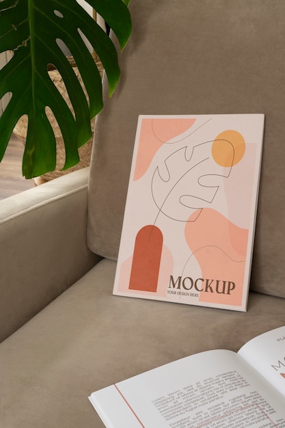 Póster en maqueta de revista elegante.