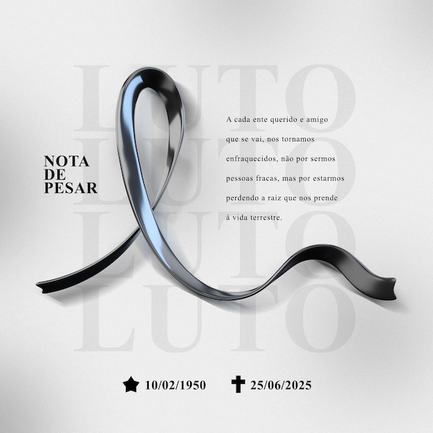Poster de memoria elegante y editable con una cinta 3D
