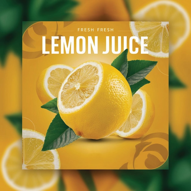 Poster mit Zitronensaft