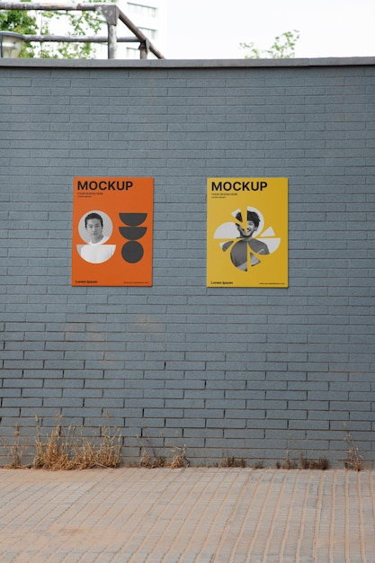 Poster-Mock-up-Design an Außenwänden