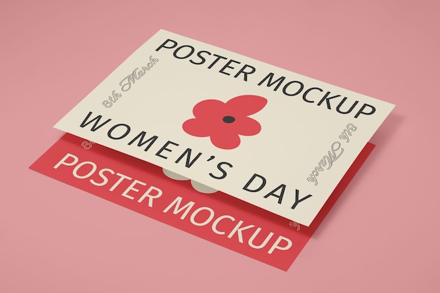 PSD poster-mockup-design für den tag der frauen