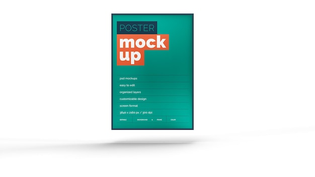 Poster mockup design isolato