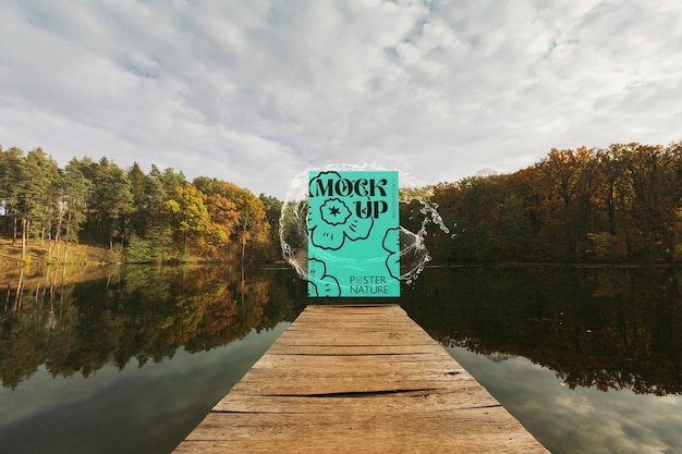 Poster-Mockup in der Natur