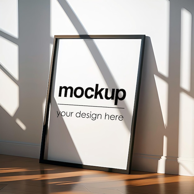 Poster Mockup Modello PSD Opere d'arte incorniciate Vetrina Rendering di interni 3D Arredamento contemporaneo