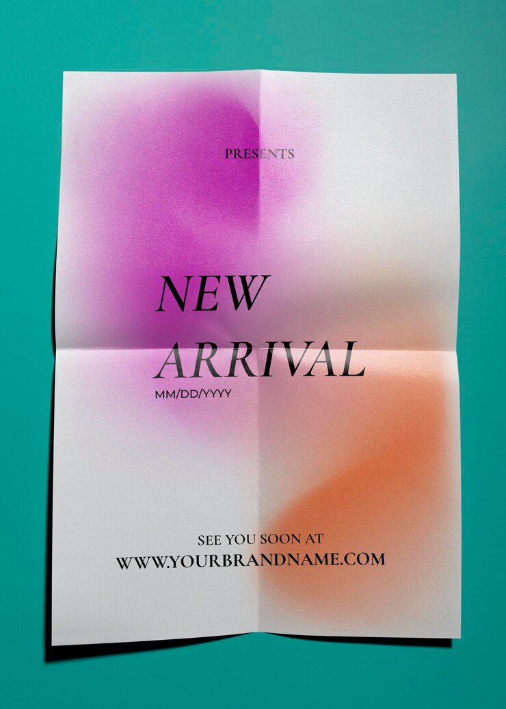 PSD poster mockup psd papelaria flat lay design nova chegada texto