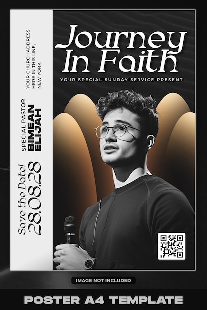 Poster per l'evento della chiesa per l'invito