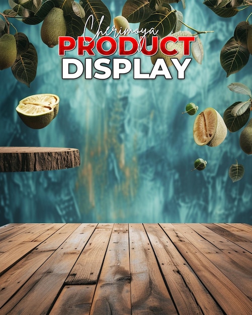 PSD poster promocional de produto com cherimoya