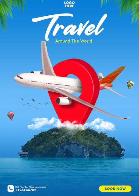 poster promotion design for travel agency