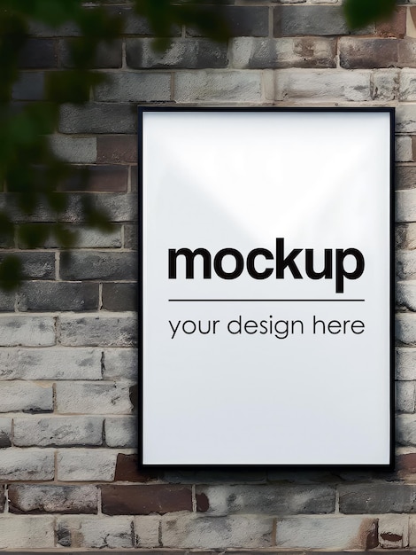 Poster PSD Mockup Enmarcado Art Showcase Interior Frame Realista Render