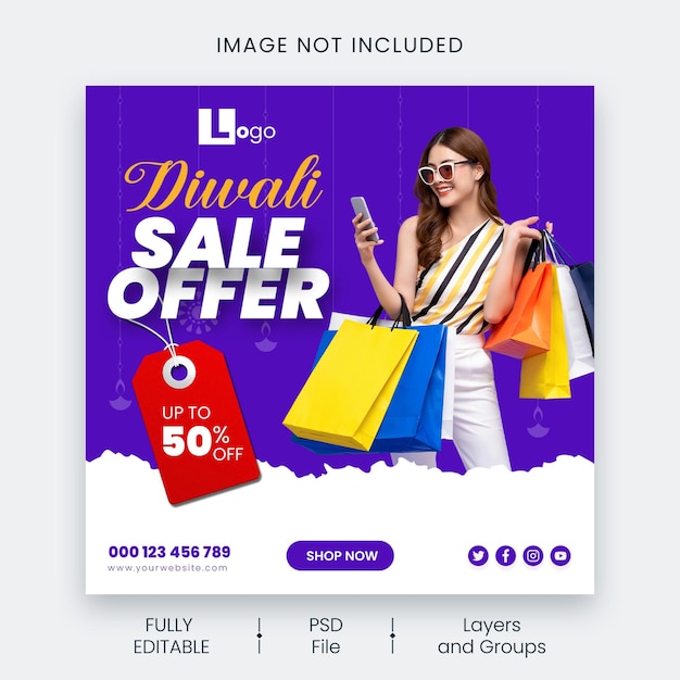 Poster PSD per la vendita di moda online