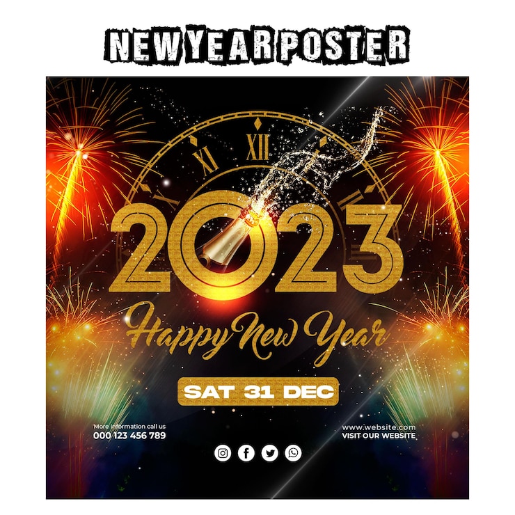 PSD poster tahun baru