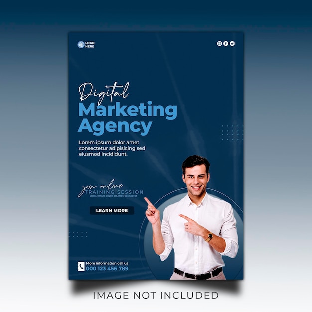 Poster verticale per agenzia di marketing digitale