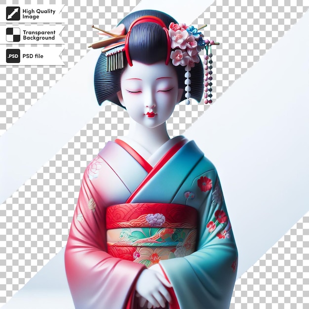 PSD a poster with a woman in a kimono