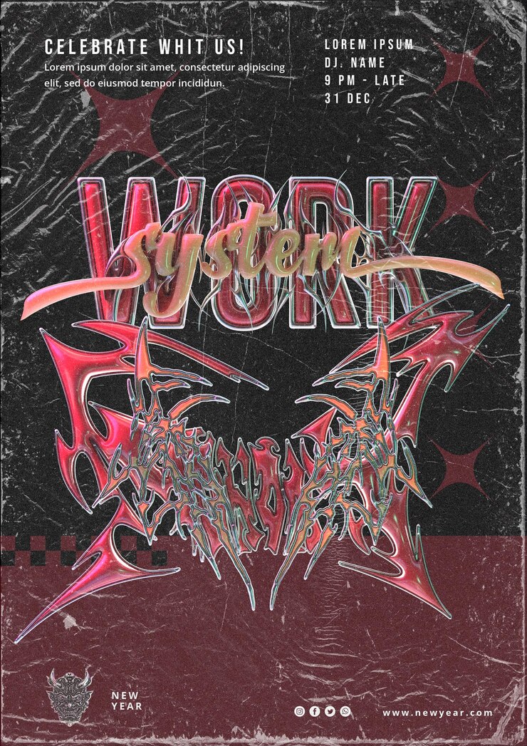 PSD poster y2k