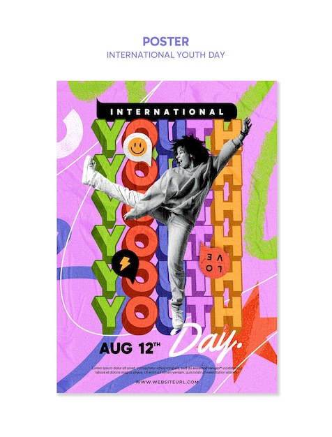 Poster zur Feier des Internationalen Jugendtages