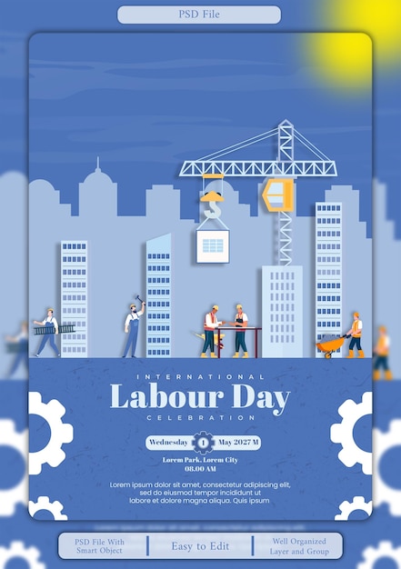 Poster zur Feier des Internationalen Tages der Arbeit