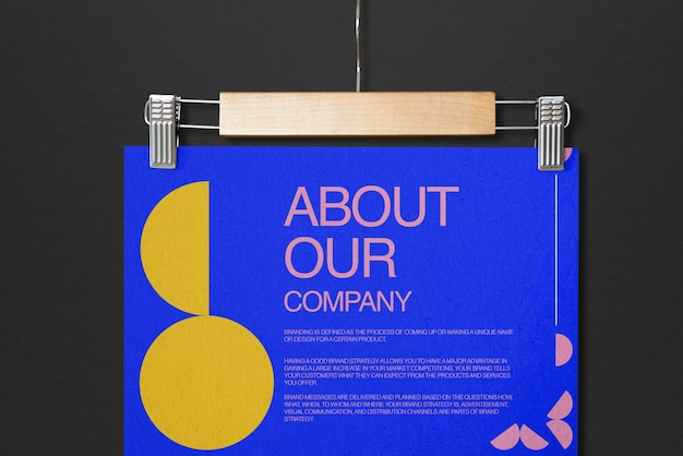 Posterpapier-Mockup realistischer Werbung psd