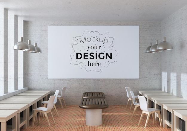 Posterrahmen im Raum Mockup