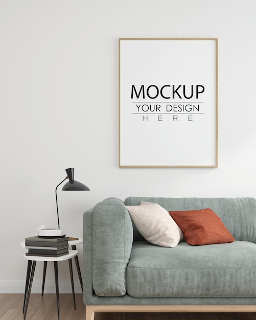 Posterrahmen im Wohnzimmer Mockup