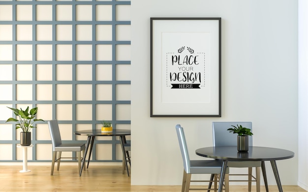 Posterrahmen im Wohnzimmer Mockup
