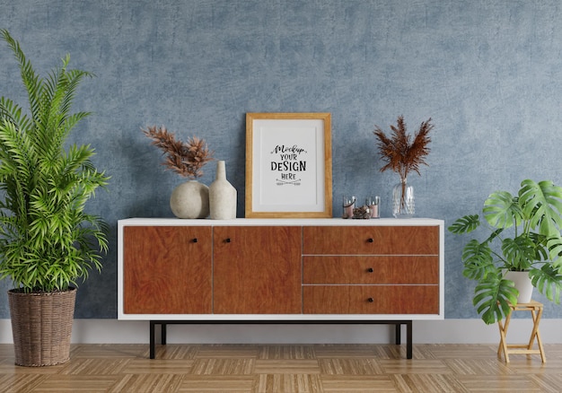 Posterrahmen im Wohnzimmer Mockup
