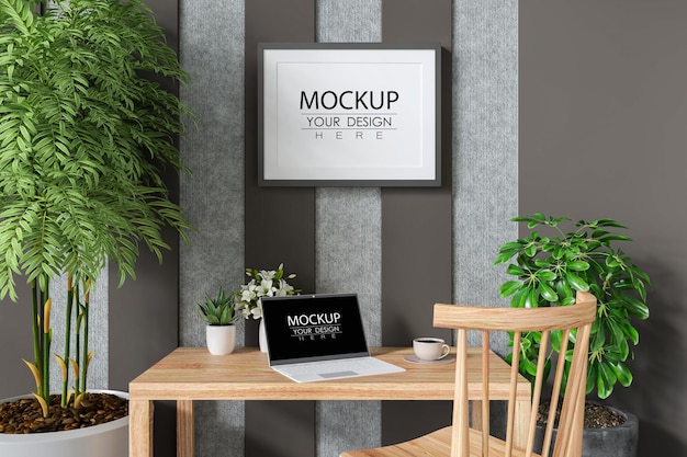 Posterrahmen im wohnzimmer psd mockup