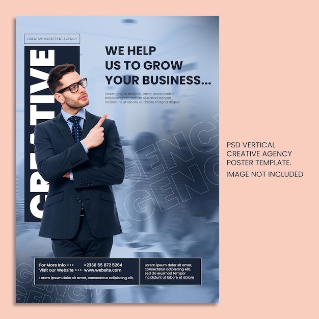 Postervorlage der Vertical Creative Agency von Psd