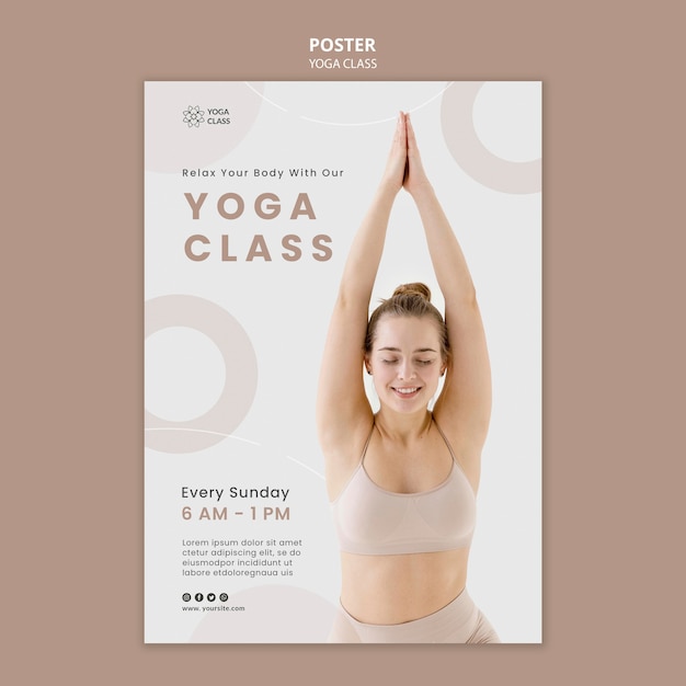 PSD postervorlage für yoga-kurse
