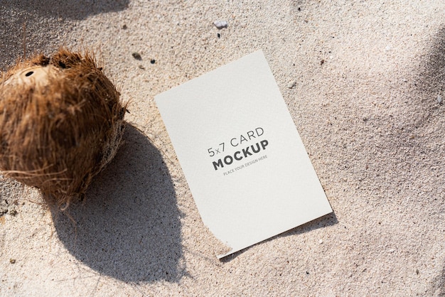 Postkarte 5x7 tropisches mockup