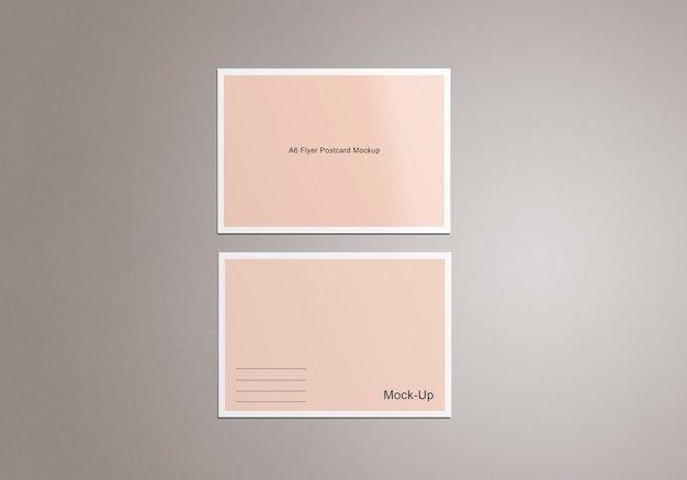 PSD postkarte mockup vorlage