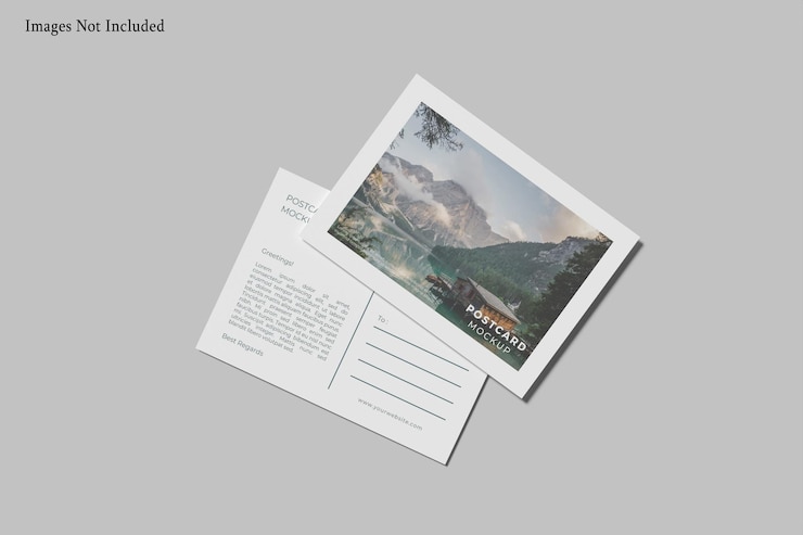 PSD postkarten-mockup