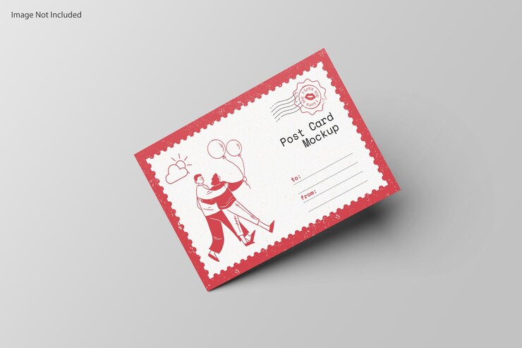 PSD postkarten-mockup