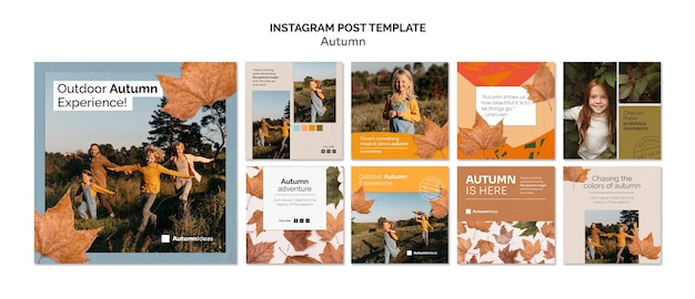 PSD les posts d'automne sur instagram