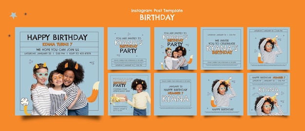 Des posts sur Instagram pour célébrer un anniversaire