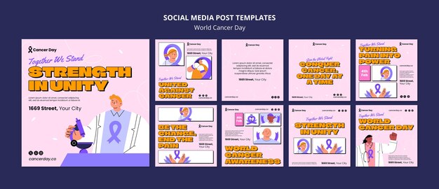 PSD posts sur instagram pour la journée mondiale du cancer